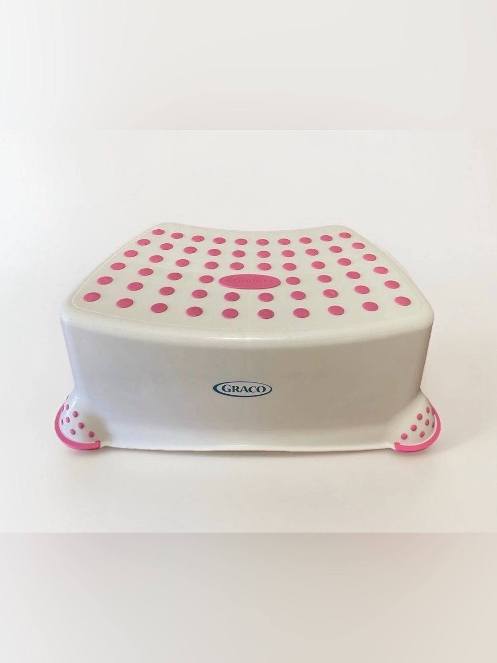 Graco Sure Foot Step Stool Pink and White
